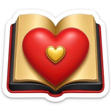 heart with a gothic book sticker