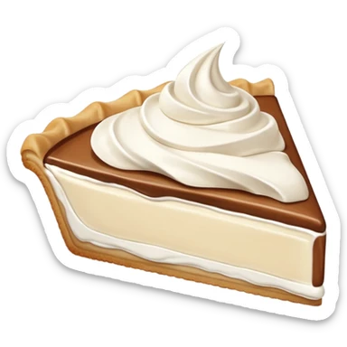 slice of cream pie, simple, clear sticker