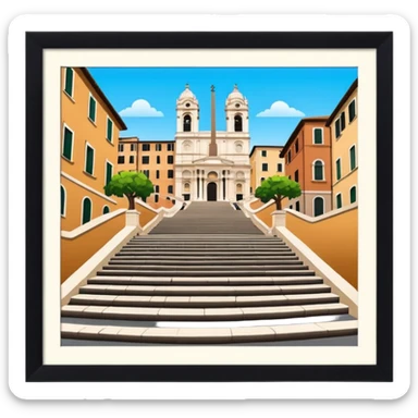 Spanish steps Italy sticker
