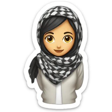 Keffiyeh girl sticker