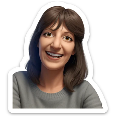 smiling girl in sweater sticker