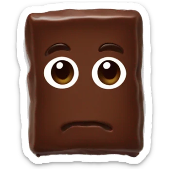 Chocolate fudge on a plate sticker