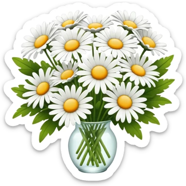 white daisy flower a bouquet sticker