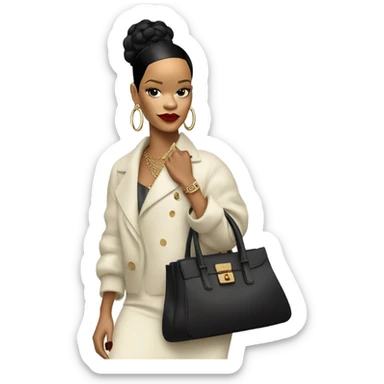 Rihanna with bag sticker