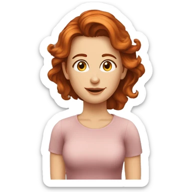 Paar küsst sich, Frau rote Haare, Mann braune Haare sticker