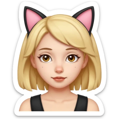 Girl with cat ears sticker