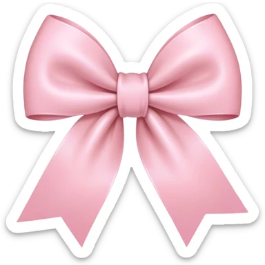 light pink bow on light pink bow sticker