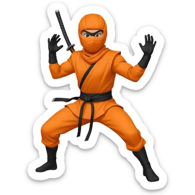 Ninja ball masked sticker