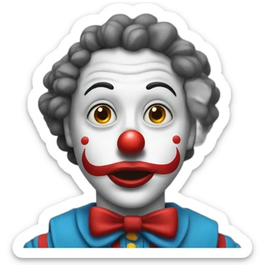 un clown avec une cicatrice sticker