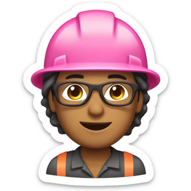 Ingeniería con casco rosado
 sticker
