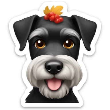 black schnauzer turkey  sticker