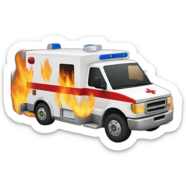 Ambulance-on-fire sticker