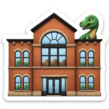 Dinosaur Museum Building sticker