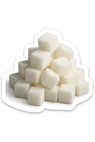 monagna di zollette di zucchero, iperrealistico 4k sticker