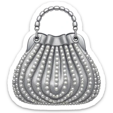 Silver sparkly beaded bag  sticker