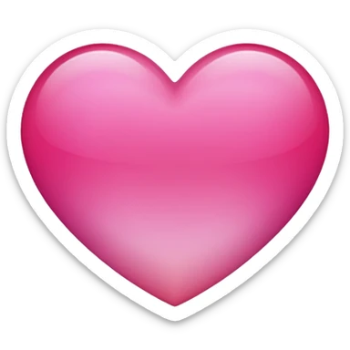 pink ombre heart, vibrant pink gradient, classic emoji look sticker