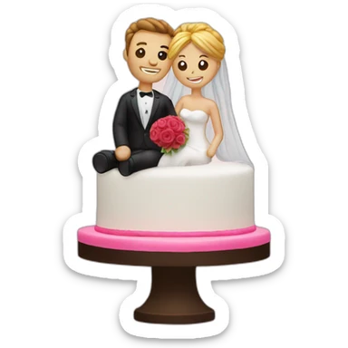 Divorce wedding cake topper sticker