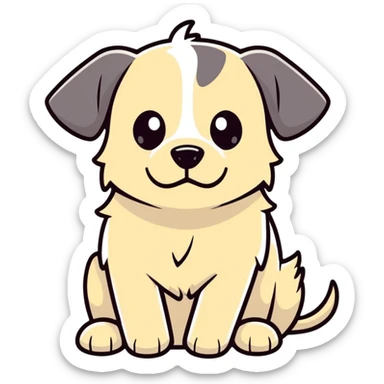 Sad dog sticker