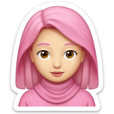 🥳🎀 pembe bir tokasını takan bey kızın elinde bir hediye var sticker