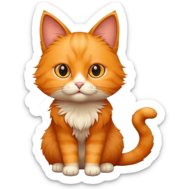 Cat with small slim eyes sticker