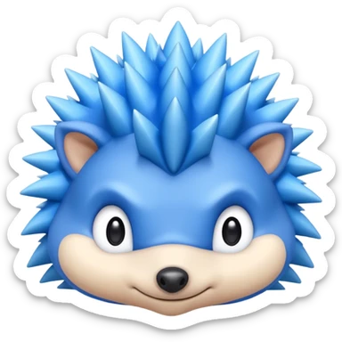 A blue hedgehog  sticker