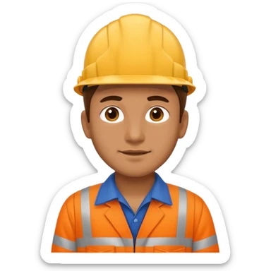 men wear worker's uniform sticker