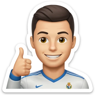 Cristiano Ronaldo inspired emoji, winking and giving a thumbs up sticker