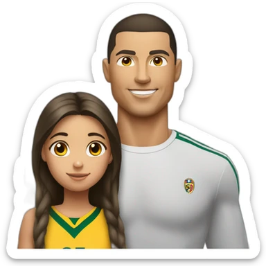 ronaldo embrasse une fille sticker