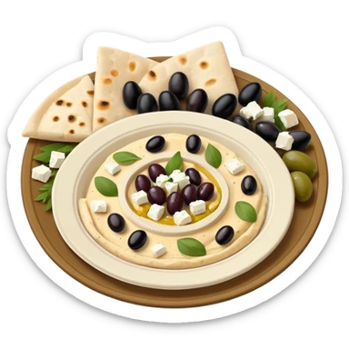 A mediterranean plate. sticker