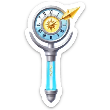 a kpop lightstick with a sundial in it  sticker