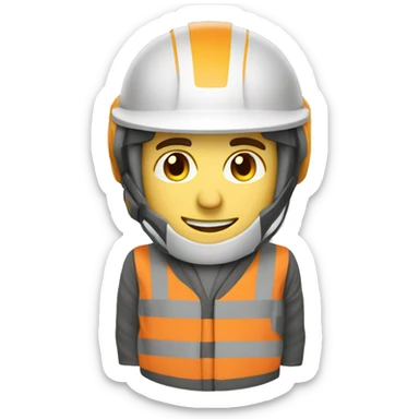 Ingeniero casco blanco  sticker