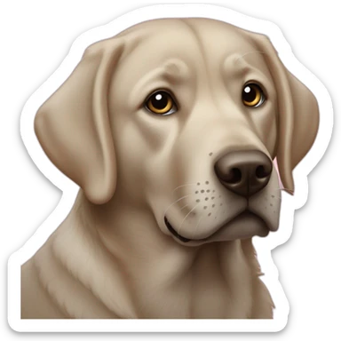 Labrador avec une ligne sur le museau sticker