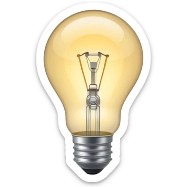 light bulb simple clear sticker