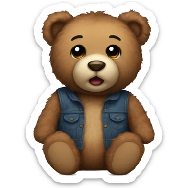 Teddy bear sticker