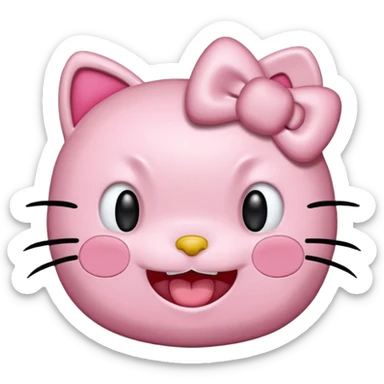 Hello Kitty laughing very hard 😂 sticker