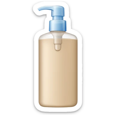 beige body wash bottle sticker