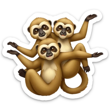 lar gibbon family sticker