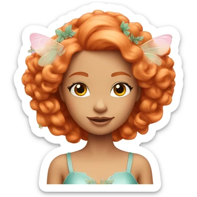 Beautiful ginger Barbie fairy sticker