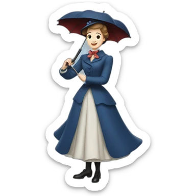 julie andrews as mary poppins sticker