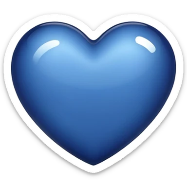 Midnight blue heart sticker