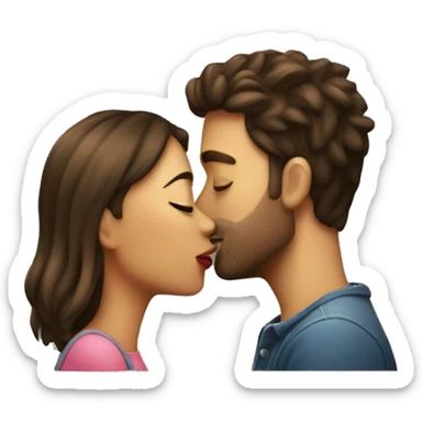 Boyfriend and girlfriend kissing  sticker