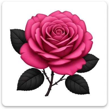 Rosa o flor negra sticker
