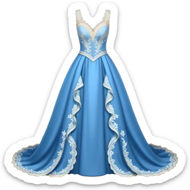 blue wedding dress sticker