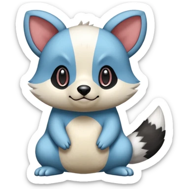 Teddiursa-Minccino-Oshawott-Obstagoon-fusion  sticker