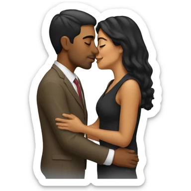 Latinos kissing men sticker