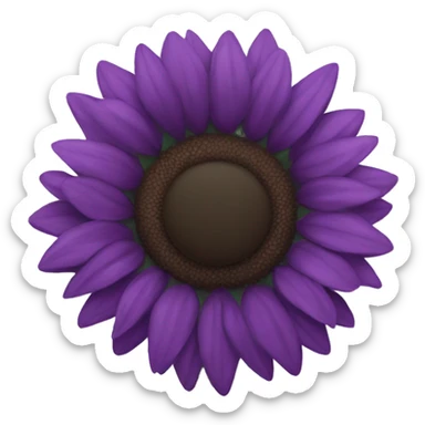 Purple sunflower sticker