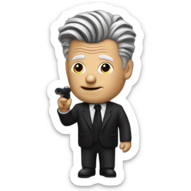 David Lynch directing a movie sticker