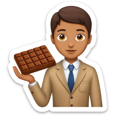 a person going to buy chocolate sticker