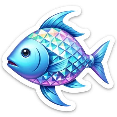 The fish diamond  sticker