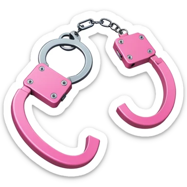 Pink handcuffs  sticker